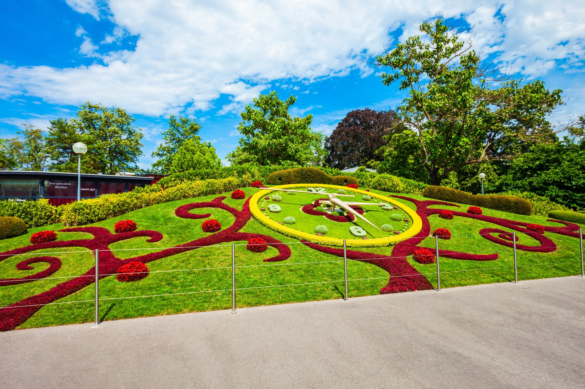 Flower clock in Geneva